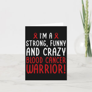 Tarjeta ¡Soy un guerrero del cáncer de sangre! Conciencia