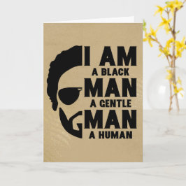 Tarjeta Soy un hombre negro, afro barba, el día del padre