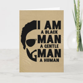 Tarjeta Soy Un Hombre Negro Afro Barba Personalizable De O