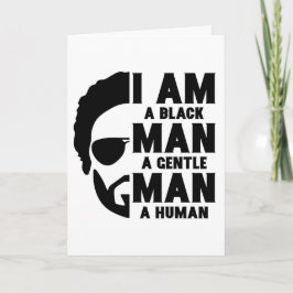 Tarjeta Soy Un Hombre Negro Afro Personalizable De Barba