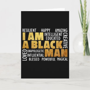 Tarjeta Soy un hombre negro - Mes de la historia negra afr