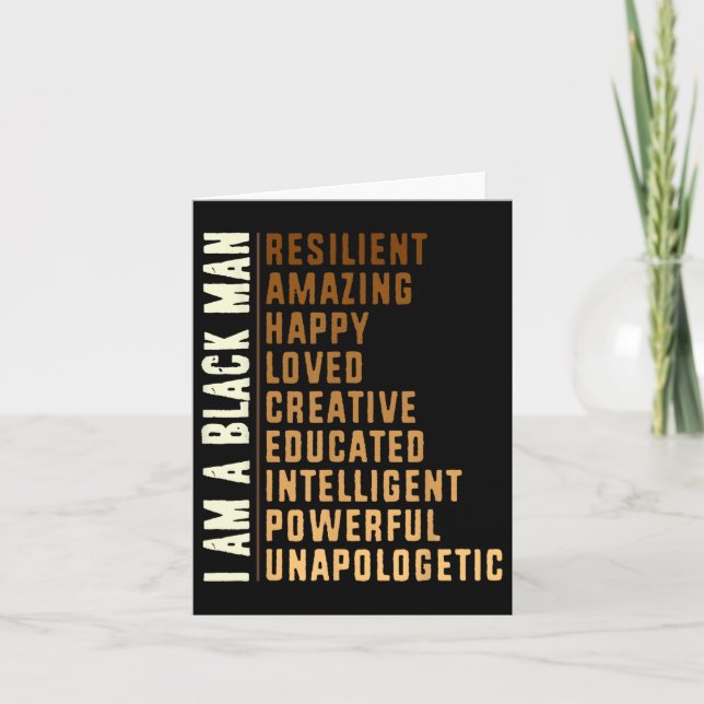 Tarjeta Soy Un Hombre Negro - Mes de la Historia Negra Hom (Anverso)