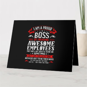 Tarjeta Soy un jefe orgulloso de empleados increíblemente 