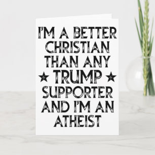 Tarjeta Soy un mejor cristiano que cualquier partidario de
