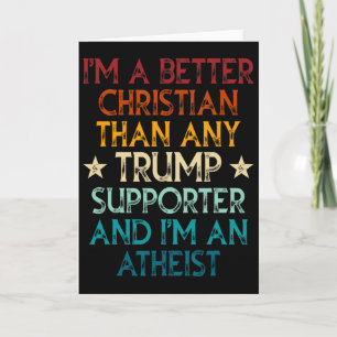 Tarjeta Soy un mejor cristiano que cualquier partidario de