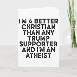 Tarjeta Soy un mejor cristiano que cualquier partidario de