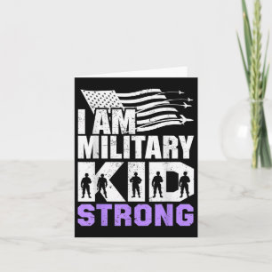 Tarjeta Soy Un Niño Militar Fuerte Morado Niños Militares 