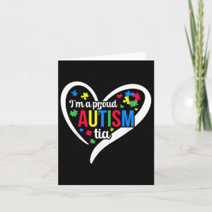 Tarjeta Soy Un Orgulloso Autismo Tia Autismo Conciencia Au