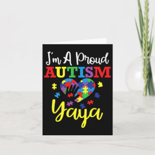 Tarjeta Soy un orgulloso autismo Yaya Mom Autism Awareness