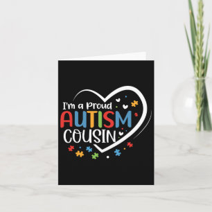 Tarjeta Soy un orgulloso primo amor corazón autismo concie