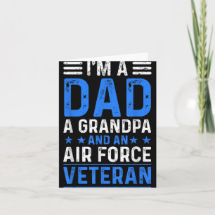 Tarjeta Soy un papá abuelo veterano de la Fuerza Aérea ang