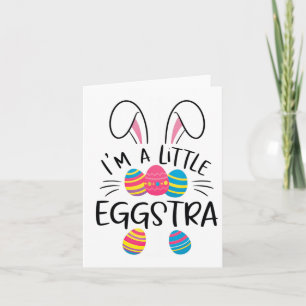 Tarjeta Soy un pequeño conejito de Pascua de Eggstra