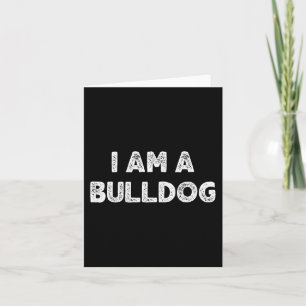 Tarjeta Soy un perro Bulldog Halloween Soy un simple disfr