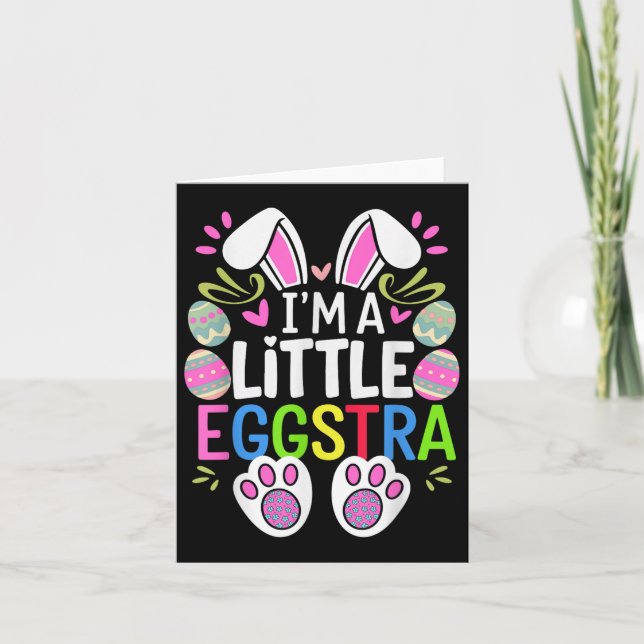Tarjeta Soy Un Poco Eggstra Easter Day Shirny Egas Gracios (Anverso)