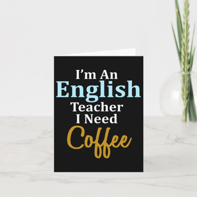 Tarjeta Soy un profesor de inglés que necesito una escuela (Anverso)