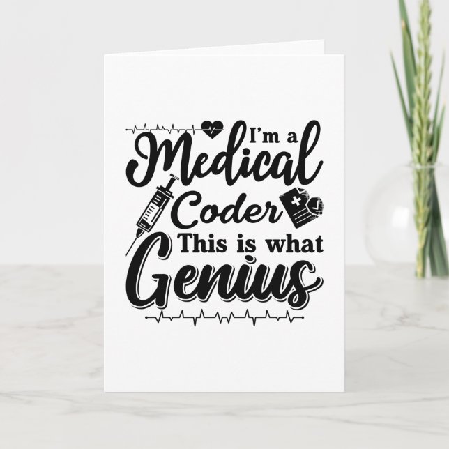 Tarjeta Soy un programador médico este programador genio (Anverso)