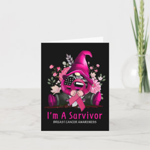 Tarjeta Soy un sobreviviente de cáncer de mama de cinta ro