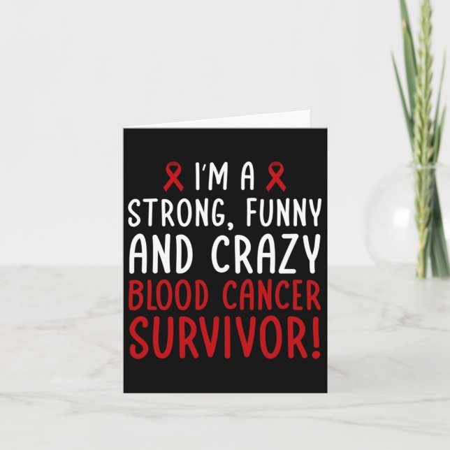 Tarjeta ¡Soy un sobreviviente de cáncer de sangre! Awarene (Anverso)