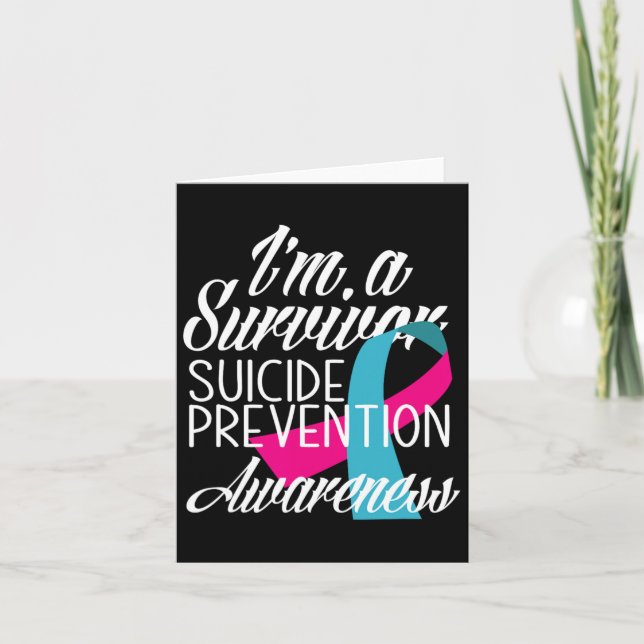 Tarjeta Soy un sobreviviente de conciencia suicida (Anverso)