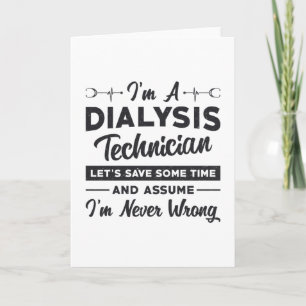 Tarjeta Soy un técnico de diálisis y regalo de nefrología