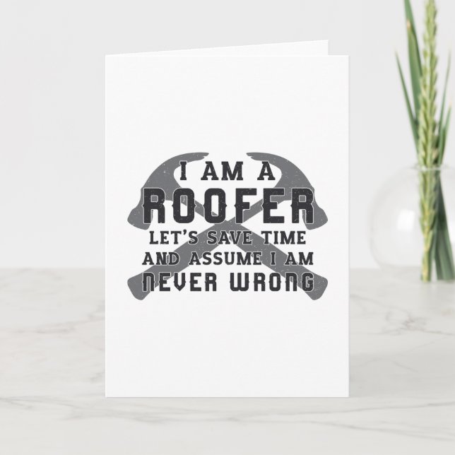 Tarjeta Soy Un Tejido De Roofers Hombres Papá Construcción (Anverso)