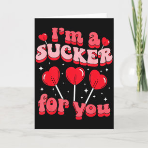 Tarjeta Soy un tonto por ti Corazón de caramelo Amor Feliz