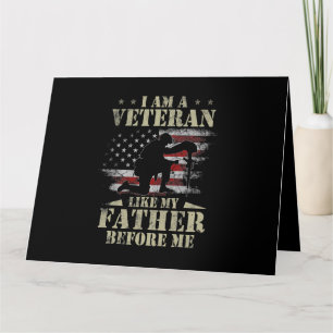 Tarjeta Soy Un Veterano Como Mi Padre Antes De Mí Camisa 4