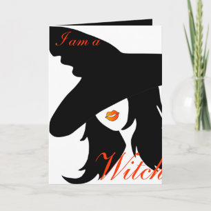 Tarjeta Soy una bruja pero soy una carta de mujer