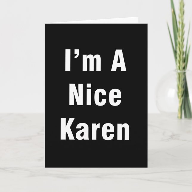 Tarjeta Soy Una Buena Karen (Anverso)