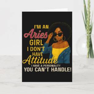 Tarjeta Soy una chica Aries No tengo actitud Tengo una per