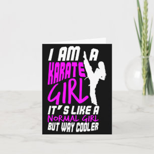 Tarjeta Soy una chica de karate cita para chicas Comfort C