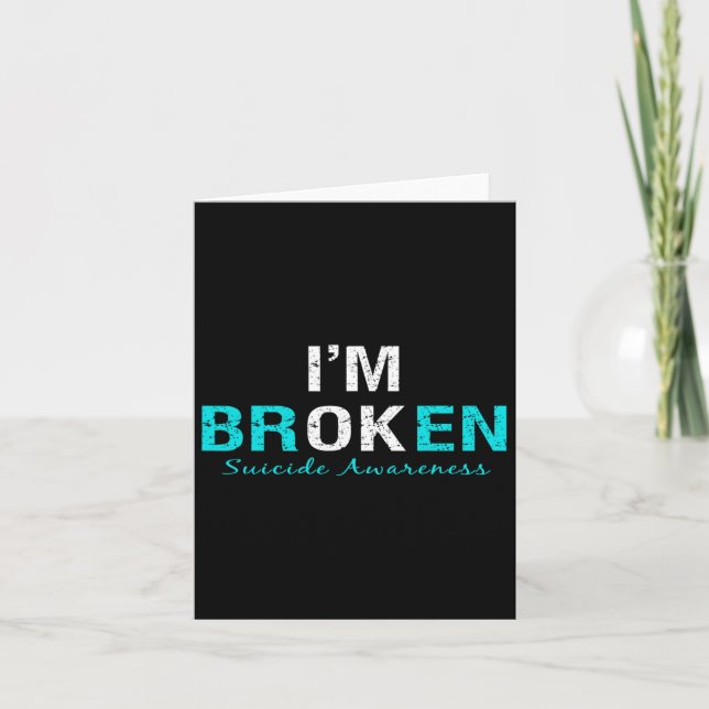 Tarjeta Soy una enfermedad invisible de conciencia suicida (Anverso)
