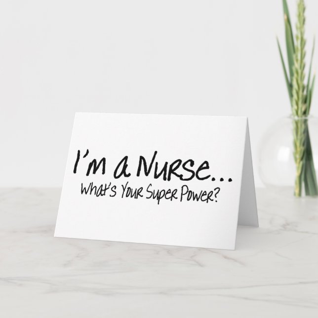 Tarjeta Soy Una Enfermera Cual Es Tu Super Poder (Anverso)