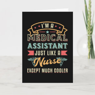 Tarjeta Soy una enfermera Médica de Medicina asistente méd
