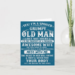 Tarjeta Soy una esposa vieja gruñona mimada nacida