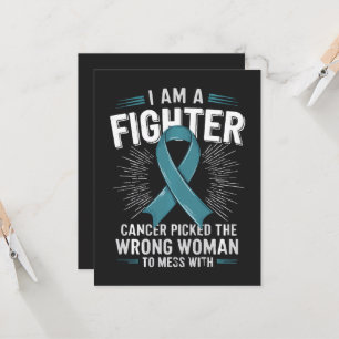 Tarjeta Soy una luchadora el cáncer eligió a la mujer equi
