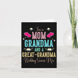 Tarjeta Soy una mamá, abuela y bisabuela Día de la Madre