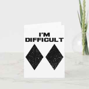 Tarjeta Soy una nieve divertida doble de diamantes negros