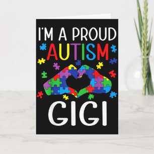 Tarjeta Soy una orgullosa abuela autista Día de conciencia