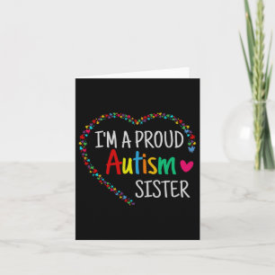 Tarjeta Soy Una Orgullosa Hermana Del Autismo Mujeres Chic