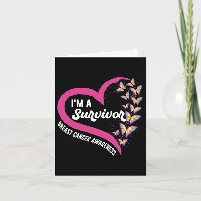 Tarjeta Soy una sobreviviente de cáncer de mama Sensibiliz (Anverso)