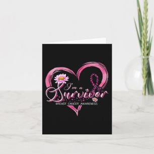 Tarjeta Soy una superviviente de cáncer de mama con lazo r