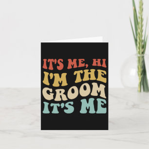 Tarjeta Soy Yo Hola Soy El Groom Me Retro Hombres Boda Gr