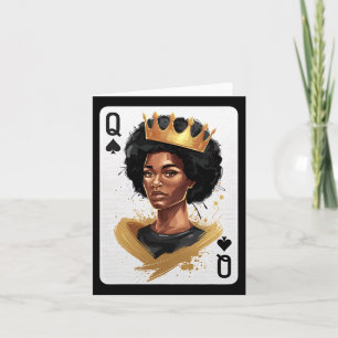 Tarjeta Spades Queen Poker Card historia negra afroamerica