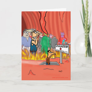 Tarjeta Spammer In Hell Personalizado - Divertido cumpleañ