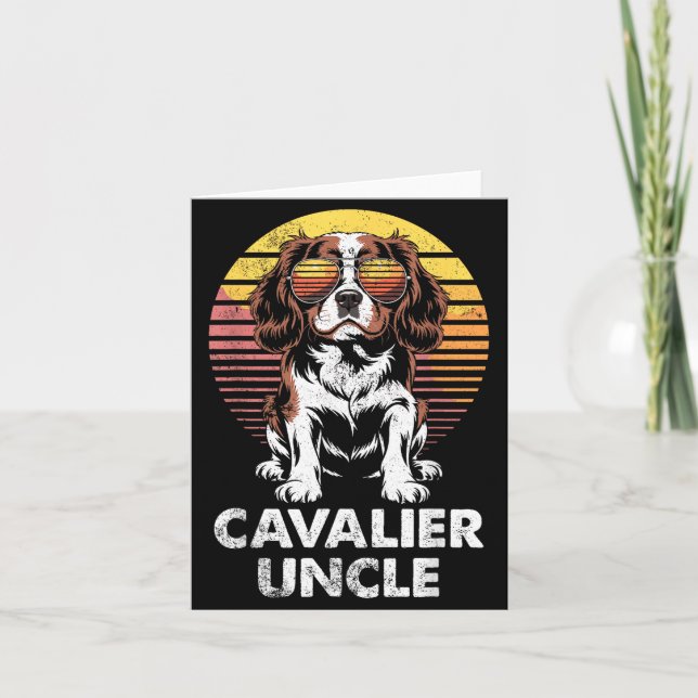 Tarjeta Spaniel Cavalier King Charles Tío Dueño de Perro V (Anverso)