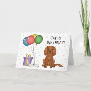 Tarjeta Spaniel de Caballería King Charles Rubí - Cumpleañ
