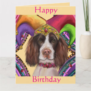 TARJETA SPANIEL DE PRIMAVERA INGLÉS