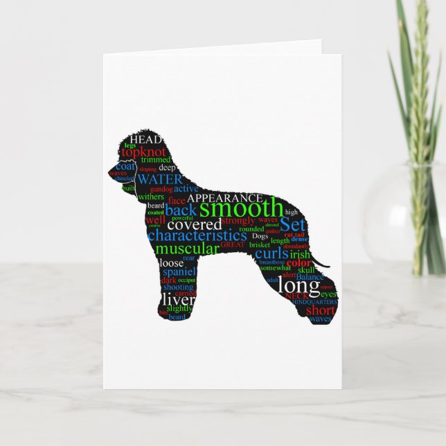 Tarjeta Spaniel irlandés del agua (Anverso)