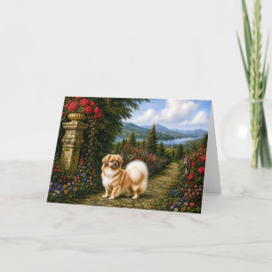 Tarjeta Spaniel Tibetano Renacentista